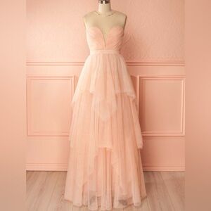 Maniju Elegant blush pink Evening Gown